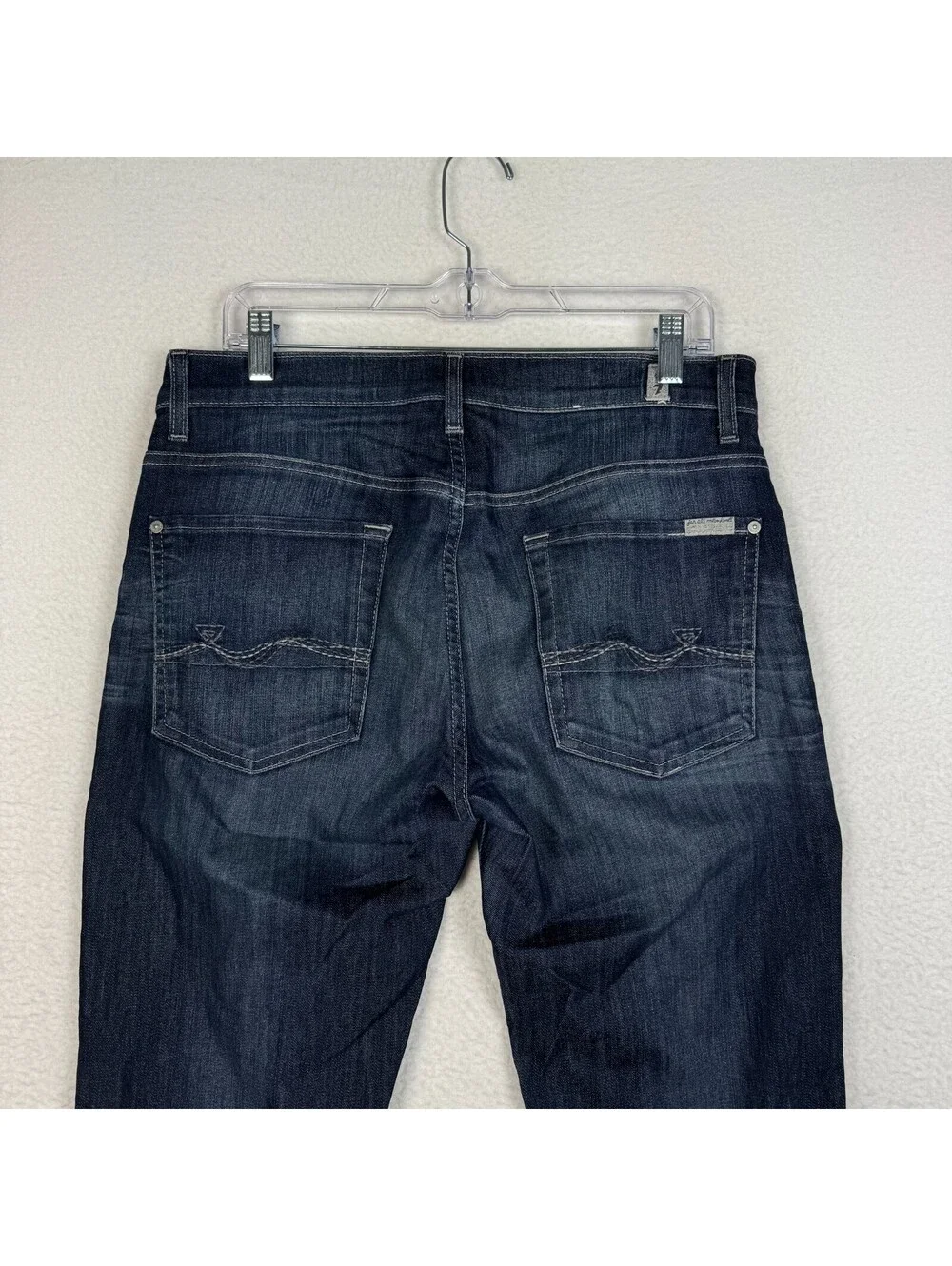 Y2K 7 For All Mankind Bootcut Mens 33x30 Dark Wash Stretch Denim Jeans 00s